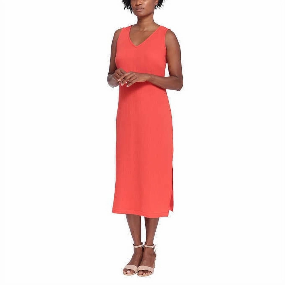 Briggs 100% Cotton Sleeveless Shift Dress in Poppy Size M